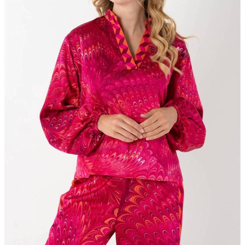 NEW EMILY MCCARTHY lolli v-neck top in venetian